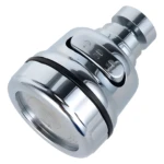 Grifo ahorrador giratorio cromado para lavaplatos, 360 grados, dos modos de chorro.