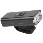Linterna LED recargable para bicicleta, 6 modos de luz, diseño compacto y moderno.