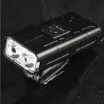 Linterna LED recargable para bicicleta, 6 modos de luz, resistente al agua.