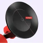 Soporte base abdominal negro con medida de 12.5cm, ideal para ejercicios en casa.
