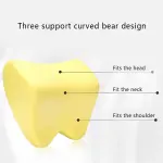 Apoya cabezas de memory foam con diseño curvo para soporte de cabeza, cuello y hombros.