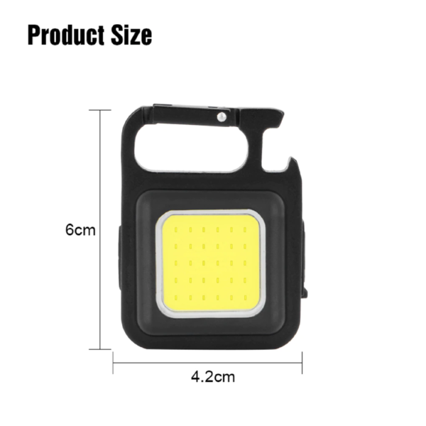 Set x2 Mini Linterna Llavero Led Portátil Magnetica Recargable Usb - Imagen 5