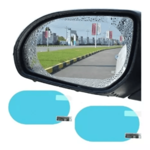 Set x4 pares película antiempañante para espejos retrovisores de auto, protege de lluvia y neblina.