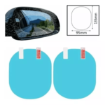 Set x4 pares de película antiempañante para espejos retrovisores de autos.
