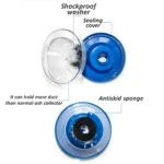 Recolector de polvo para taladro con tapa selladora y esponja antideslizante.