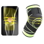 Rodillera deportiva de compresión ajustable, soporte para rodilla con alivio de dolor.