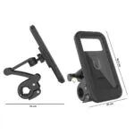 Soporte para celular impermeable M3 para moto y bicicleta, con brazo ajustable y base para manillar.