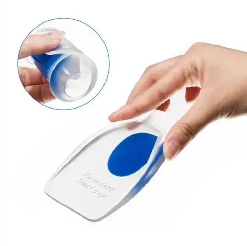 Taloneras de gel para soporte de arco y alivio de dolor, en un set de dos pares.