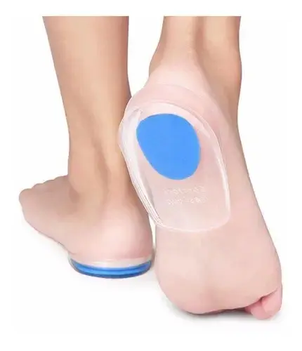 Set x2 pares de talonera soporte gel azul para alivio de dolor de talón.