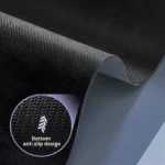 Tapete cocina antideslizante y absorbente, detalle textura inferior para agarre seguro.