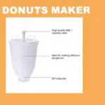 Molde para hacer donas caseras, ideal para repostería DIY, fabricado en ABS y acero inoxidable.