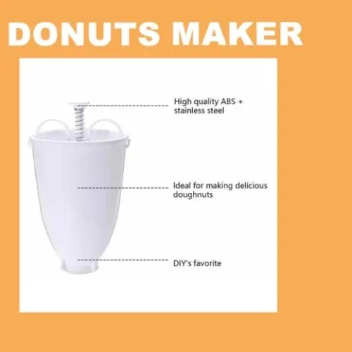 Molde para hacer donas caseras, ideal para repostería DIY, fabricado en ABS y acero inoxidable.