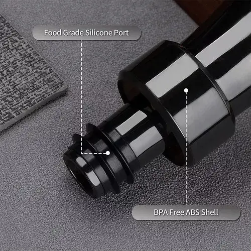 Boquilla dispensadora de vino con puerto de silicona y carcasa de ABS sin BPA.