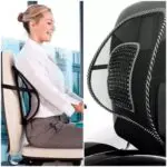 Set x2 cojín lumbar para silla, soporte ergonómico para espalda, para postura.