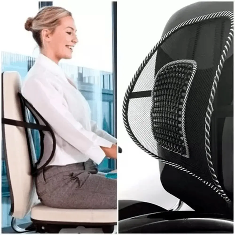 Set x2 cojín lumbar para silla, soporte ergonómico para espalda, para postura.