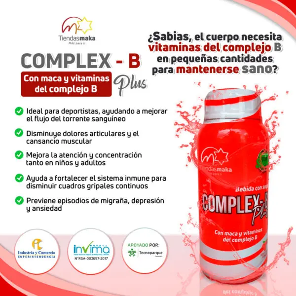 Set x2 Complex B Multivitamínico con maca: energía, concentración y bienestar.