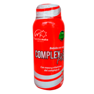 Set x2 Complex B Multivitaminico bebida con soya, maca y vitaminas del complejo B sabor fresa.