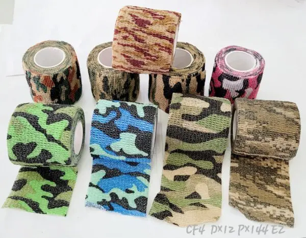 Set x2 vendas autoadhesivas para crossfit: camuflaje verde, azul y digital.