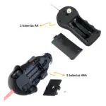 Ratones de juguete para gatos con control remoto, 2 pilas AA para control y 3 AAA para ratón.