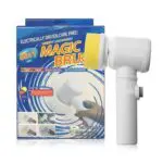Cepillo Limpieza Giratorio 5 En 1 Magic Brush blanco con cabezales intercambiables y carga USB.