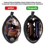 Organizador de bolso para dama, mantiene todo en su lugar para un cambio rápido.