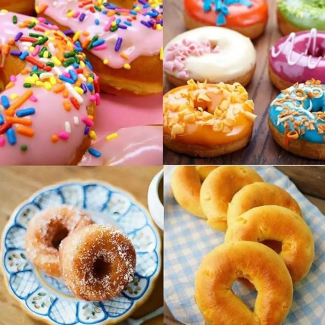 Moldes de silicona para donas: variedad de formas, colores y decoraciones.