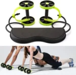 Ruedas tonificador con banda de estiramiento para ejercicio abdominal y de cuerpo completo.