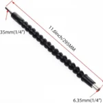 Extensión flexible para taladro de 11.6 pulgadas y 6.35 mm (1/4 de pulgada)