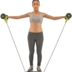 Rueda de tonificación con banda de estiramiento para abdomen, brazos y piernas.