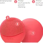 Foreo Luna Mini masajeador facial: limpiador, puntos de contacto para precisión y áreas grandes.