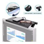 Estante ajustable para monitor con superficie antideslizante, ideal para organizar tus accesorios de escritorio.