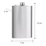 Licorera de acero inoxidable de 5 oz, 12x7x2 cm, ideal para llevar tus bebidas.