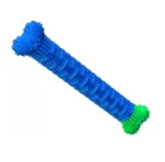 Set x2 hueso cepillo para mascotas azul y verde con texturas.