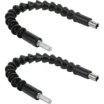 Set x2 extensión flexible para taladro con puntas hexagonales en blanco.