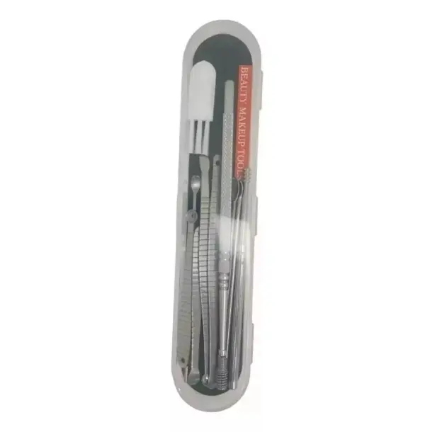 Kit de 10 herramientas para limpieza y cuidado de oídos con extractor, en estuche.