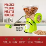Molino manual para carne y embutidos, triturador de semillas, frutas y verduras.