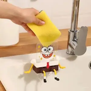Soporte para esponja de cocina Bob Esponja escurridor de grifo con diseño divertido.