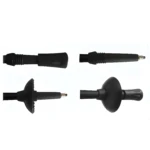 Bastón de trekking senderismo con linterna LED, ajustable.