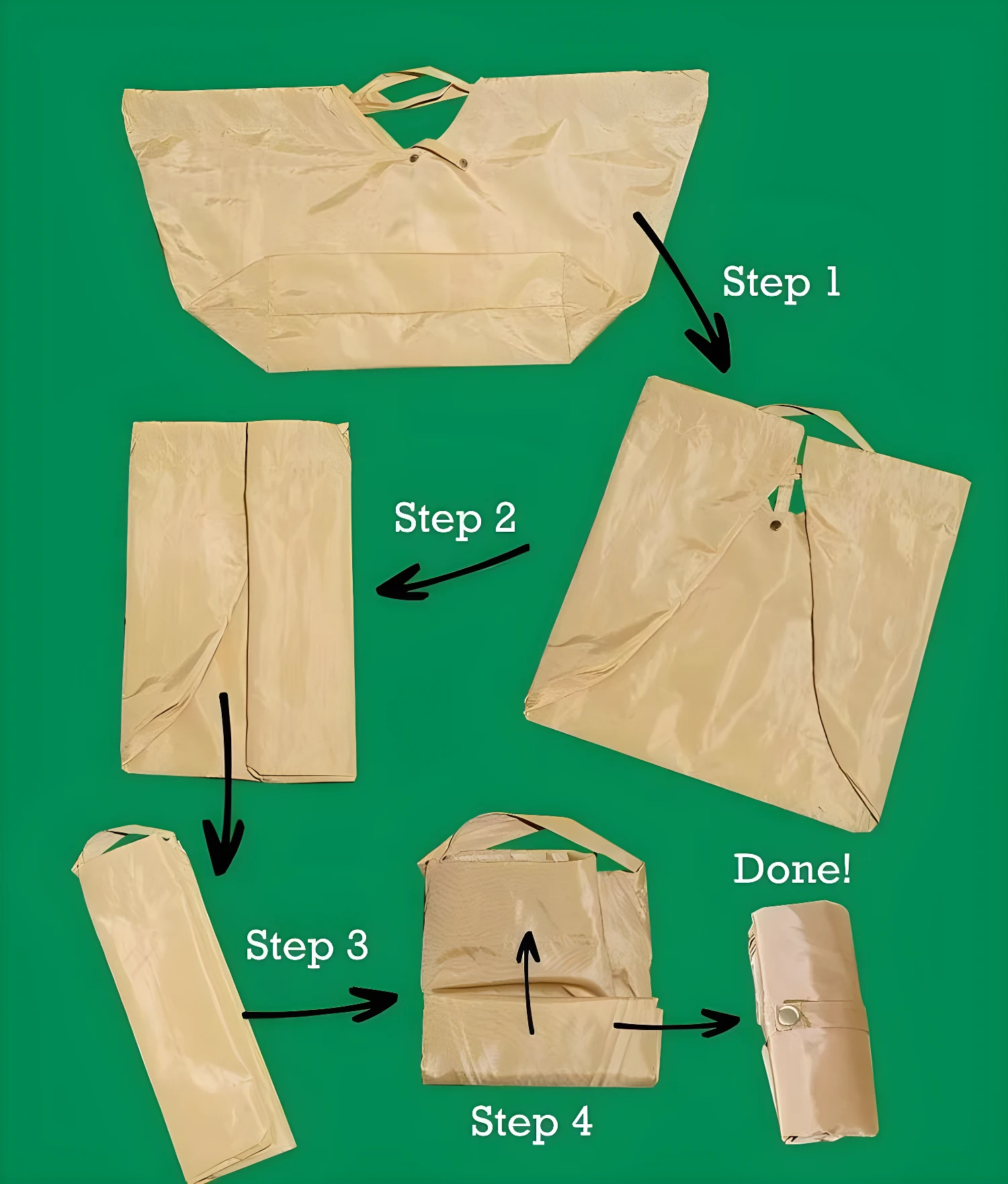 Bolso Origami plegable y compacto, ideal para llevar tus compras de forma organizada.