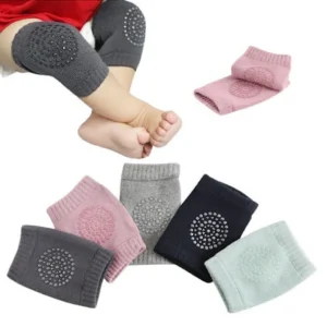 Rodilleras para gateo de bebé, set x2 pares, antideslizantes para proteger rodillas.