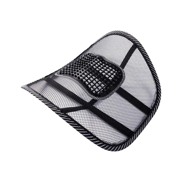 Corrector de postura lumbar en malla con masajeador para silla, set x2.
