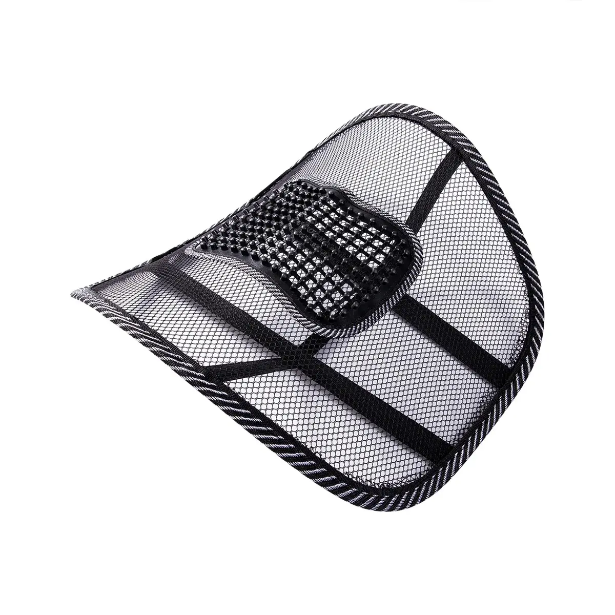 Corrector de postura lumbar en malla con masajeador para silla, set x2.