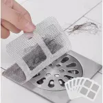 Set x100 Malla Desechable Para Drenaje: Atrapa pelos y suciedad en desagües de ducha y baño.