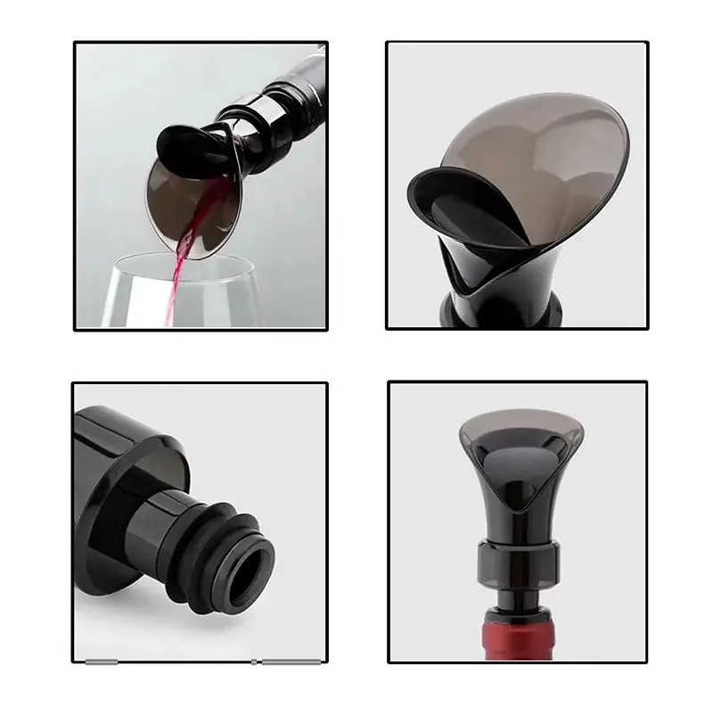 Set x2 boquillas dispensador vino para botellas de bar, ideal para servir sin derrames.