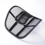 Set x2 cojín lumbar y corrector de postura para silla, con malla transpirable y soporte ergonómico.