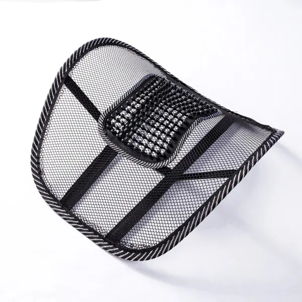 Set x2 cojín lumbar y corrector de postura para silla, con malla transpirable y soporte ergonómico.