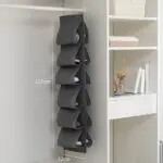 Estante organizador de zapatos colgante gris para closet, 117x32cm.