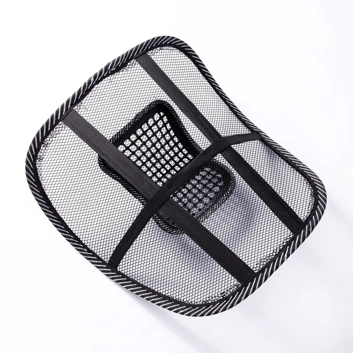 Corrector postura espalda cojín lumbar en malla transpirable, set x2 para silla de coche u oficina.