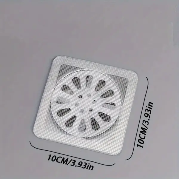 Set x100 malla desechable para drenaje de 10cm, ideal para proteger desagües.