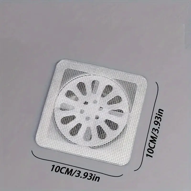 Set x100 malla desechable para drenaje de 10cm, ideal para proteger desagües.